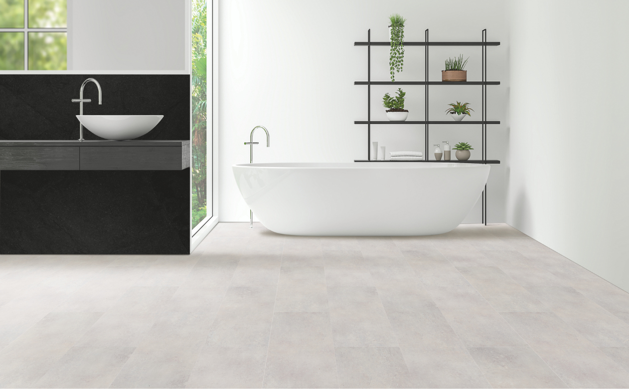 tile flooring in a bathroom